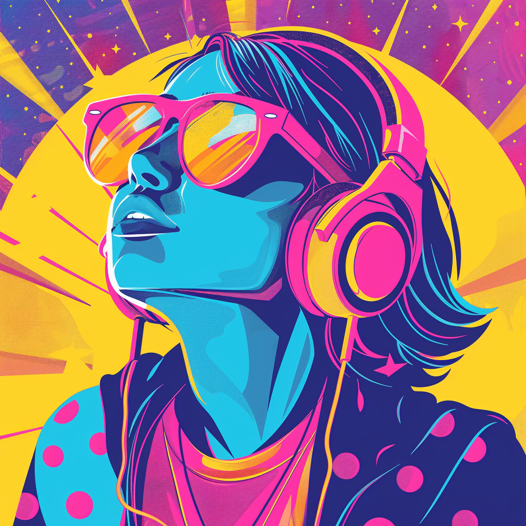 Modern and visually striking elements illustrating the aesthetic appeal of Gen Z podcasts.
