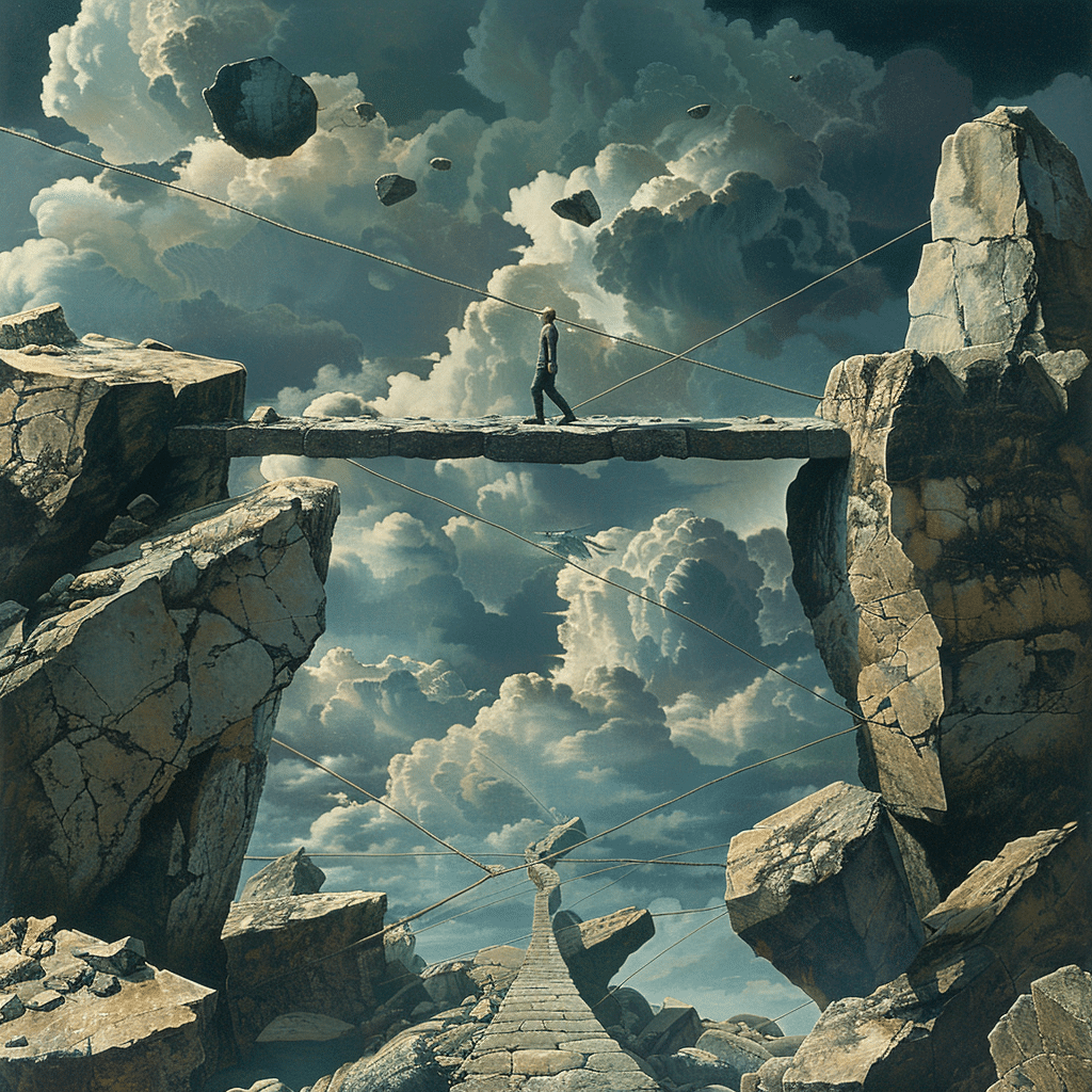 Character confronting their greatest challenge, illustrating the Climax in storytelling for branded podcasts.