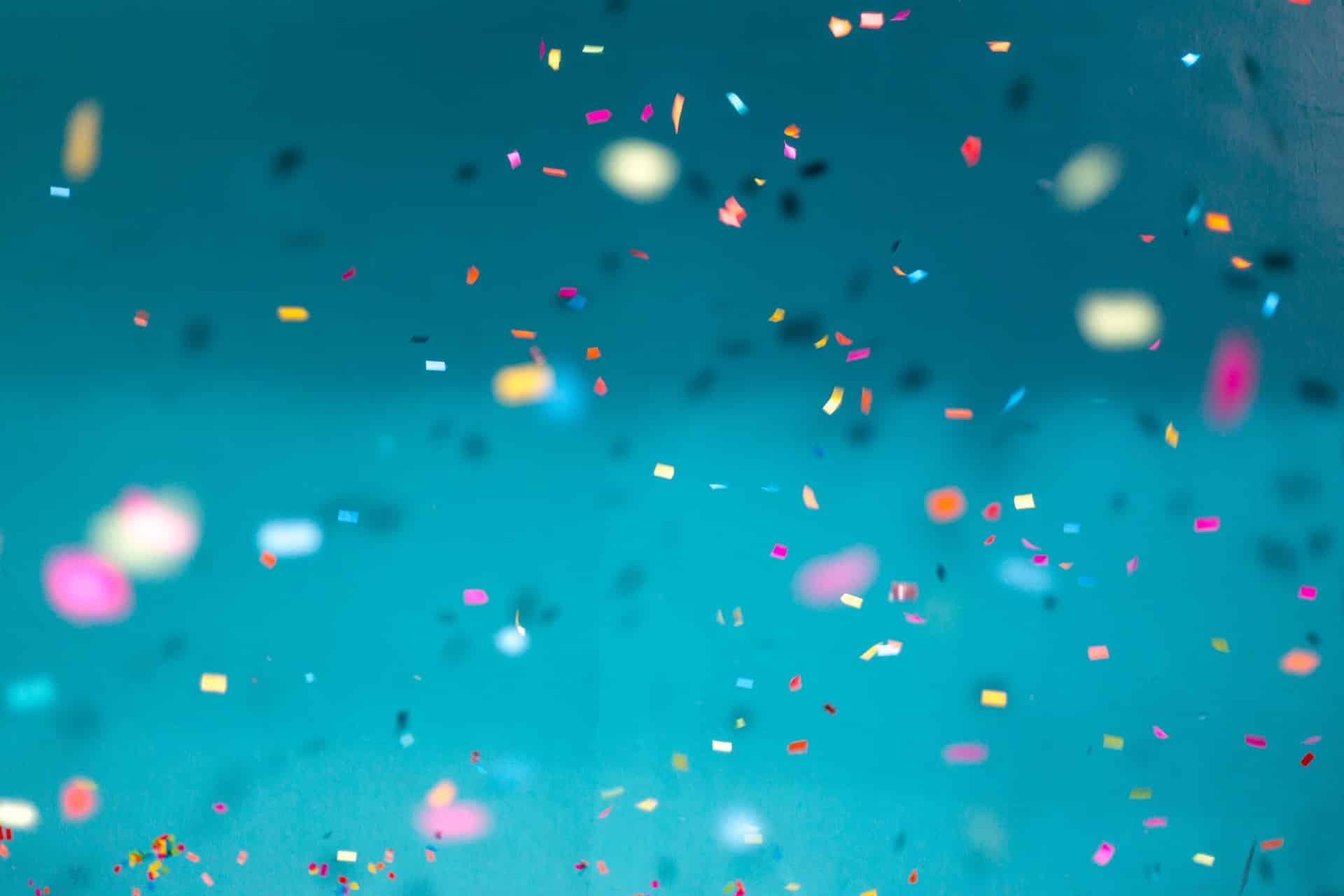 confetti from celebrating a signals podcast awards nomination