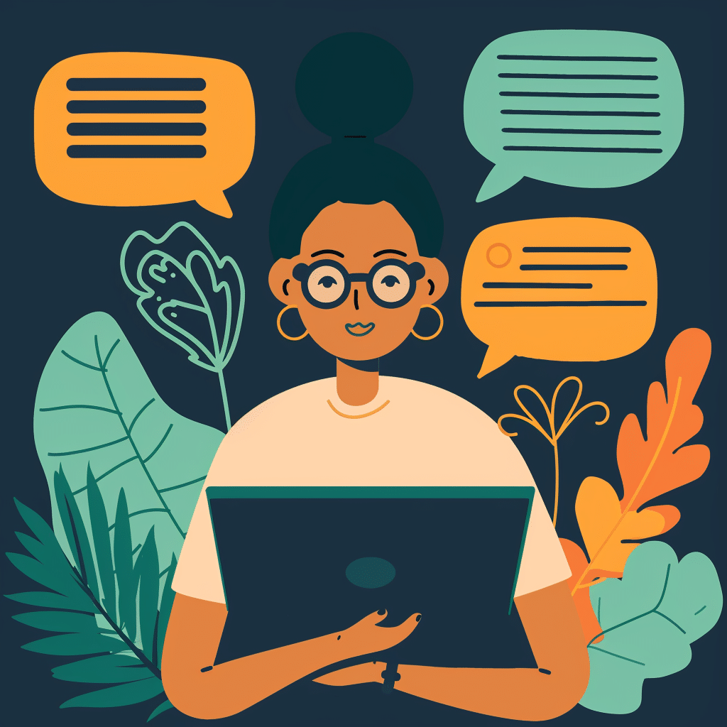 A brand manager listening to customer feedback on a digital device, symbolizing the importance of audience engagement in a successful branded podcast strategy.