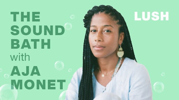 Poet Aja Monet sharing a powerful moment in audio storytelling, emphasizing the emotional intimacy of podcasts.