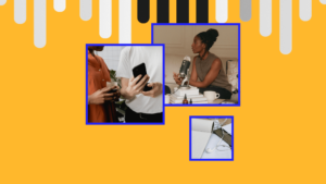Featured image graphic used for blog about podcast host paradox