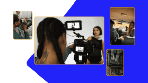 Image collage, used on the blog "Why Video Podcasts Work Better Than Audio-Only Conversations"