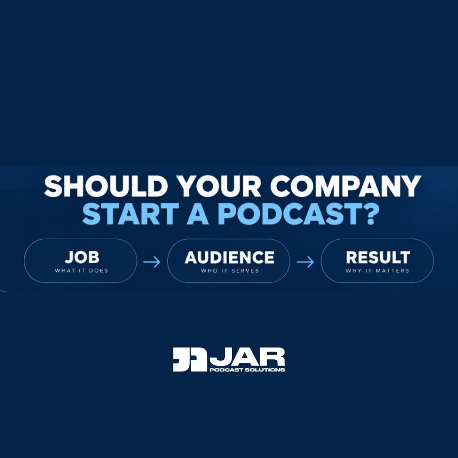 Should your company start a podcast? JAR's Job, Audience, Result framework